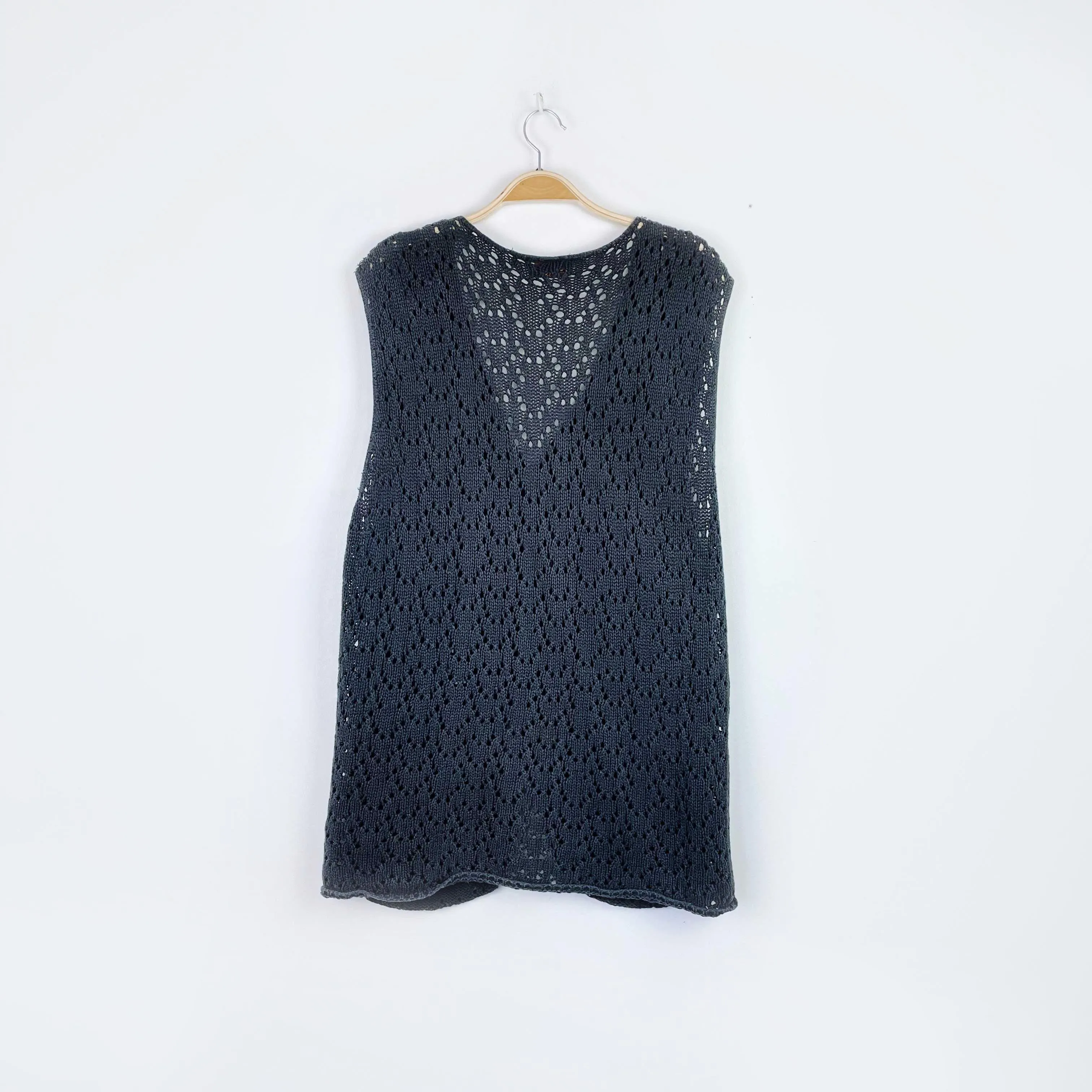 vintage 00s classic expressions crochet knit vest sold by Good Market Thrift Store product image thumbnail 3