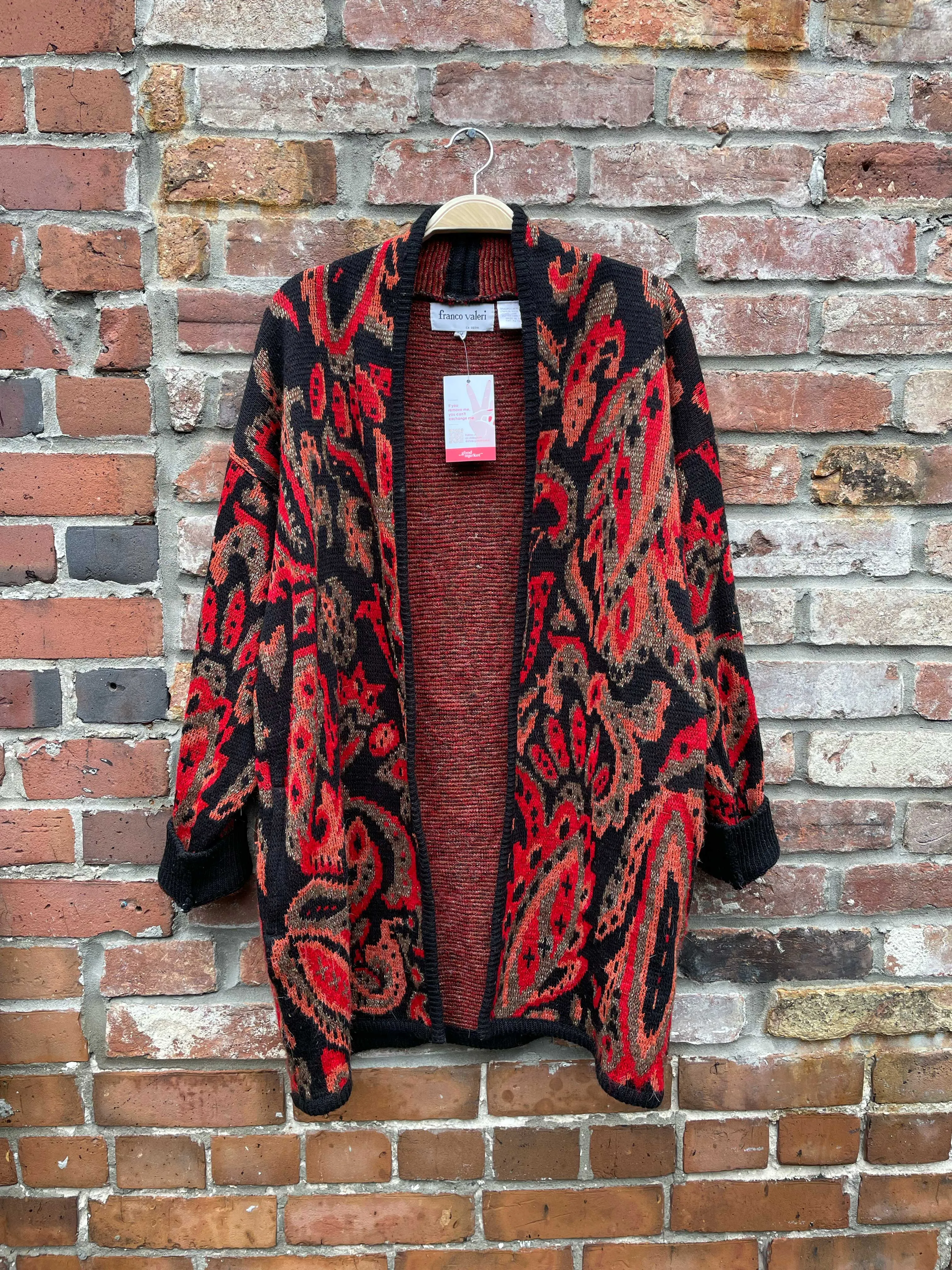 vintage franco valeri metallic knit cardigan sold by Good Market Thrift Store