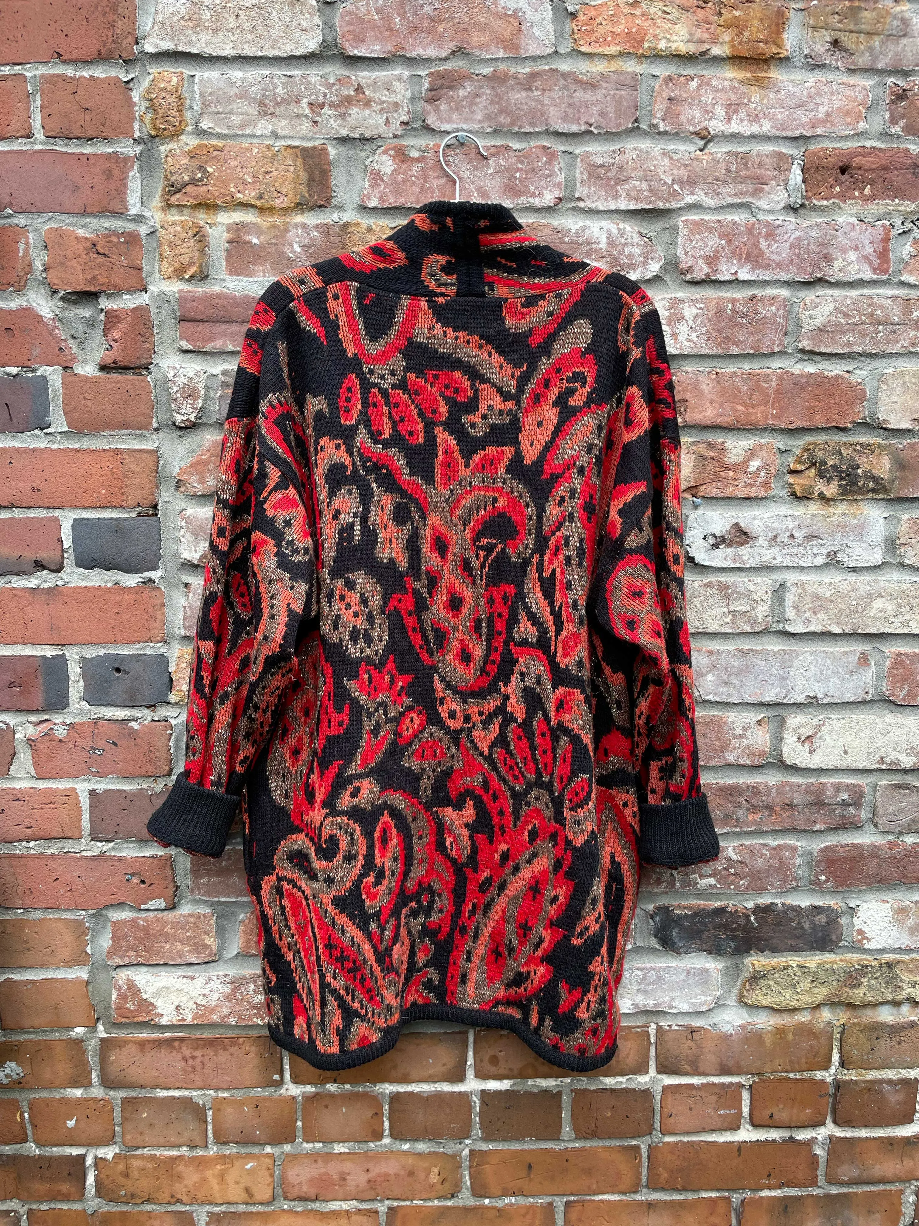 vintage franco valeri metallic knit cardigan sold by Good Market Thrift Store product image thumbnail 3