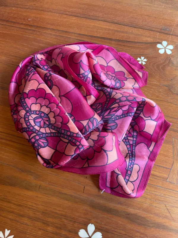 vintage 'pucci' vibes retro satin square scarf sold by Good Market Thrift Store
