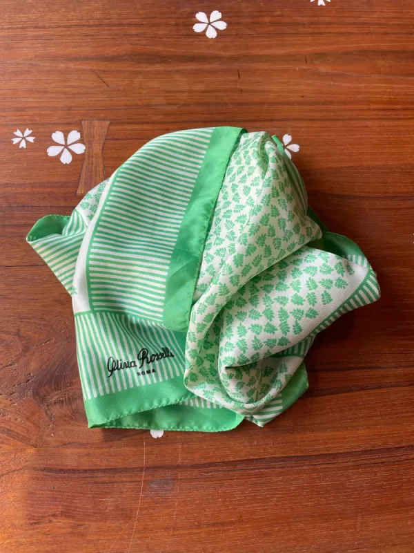 vintage 70s olivia rosselli square satin scarf sold by Good Market Thrift Store
