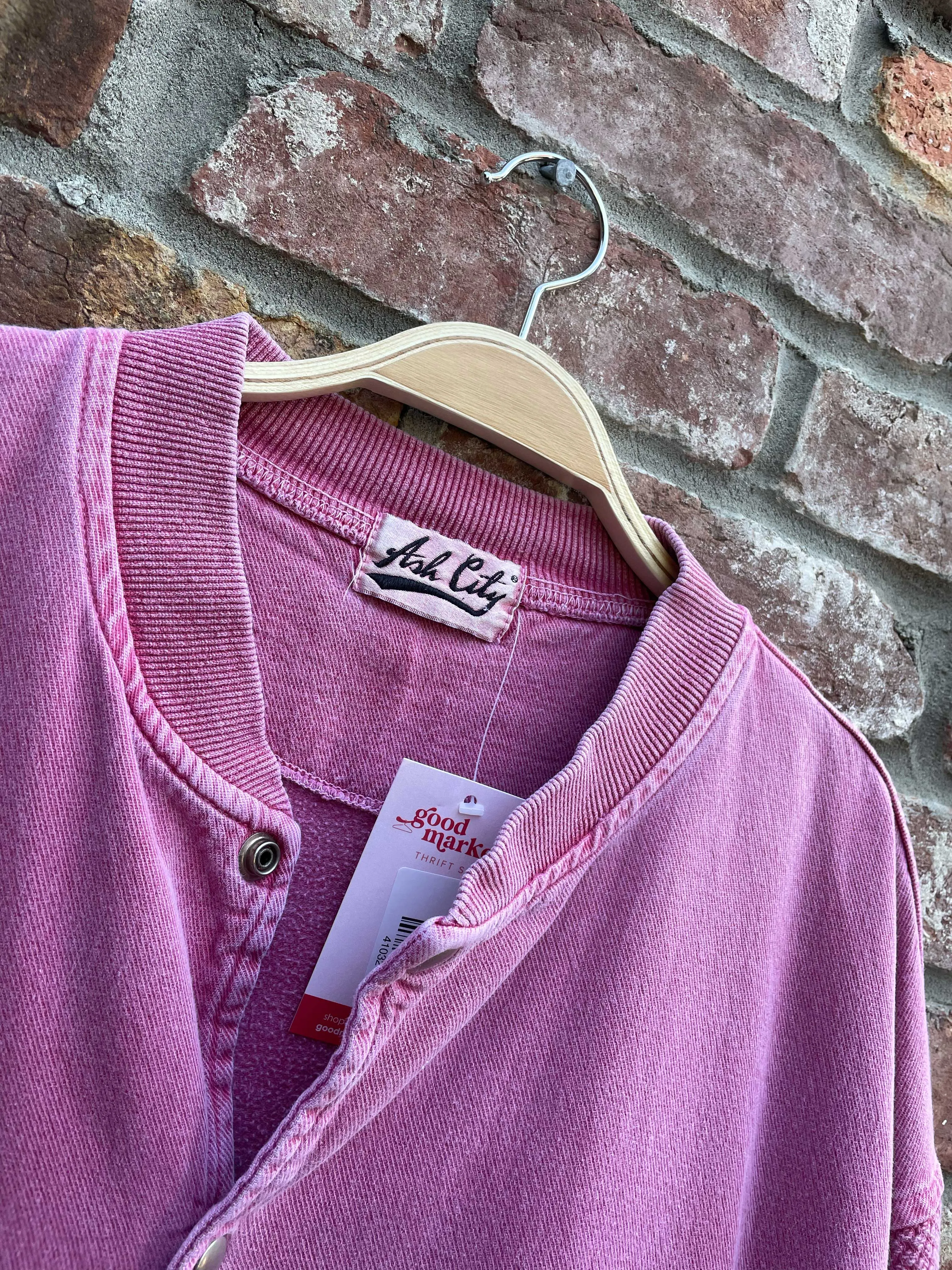 vintage 90s ash city snap button twill bomber jacket sold by Good Market Thrift Store product image thumbnail 2