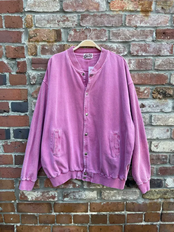 vintage 90s ash city snap button twill bomber jacket sold by Good Market Thrift Store