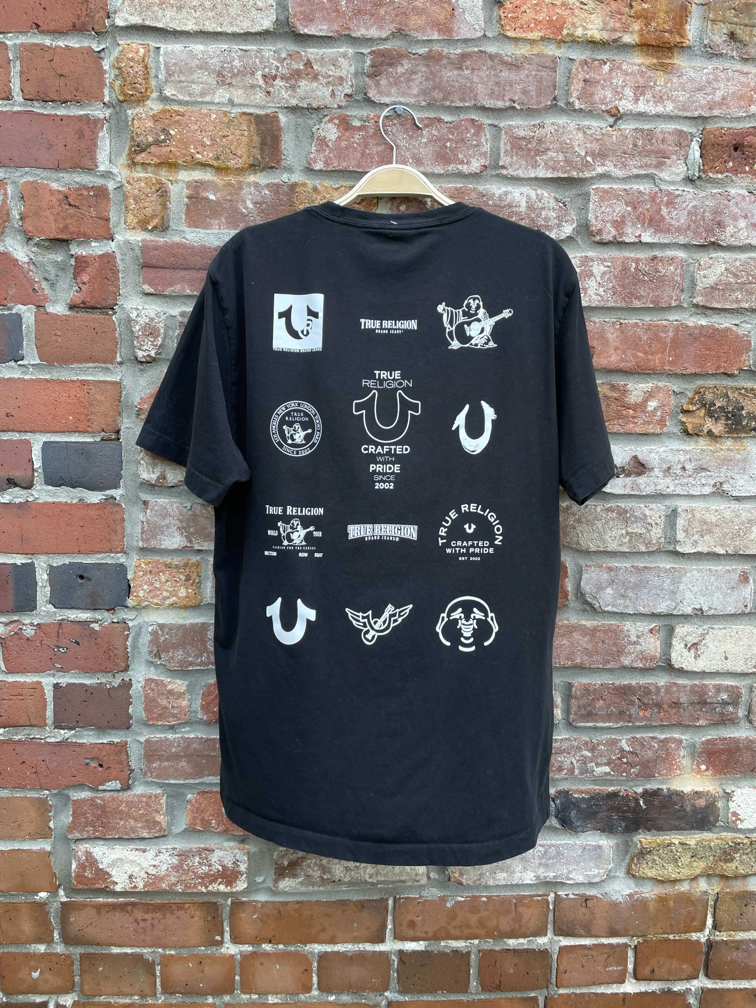 true religion black logo tee sold by Good Market Thrift Store product image thumbnail 2