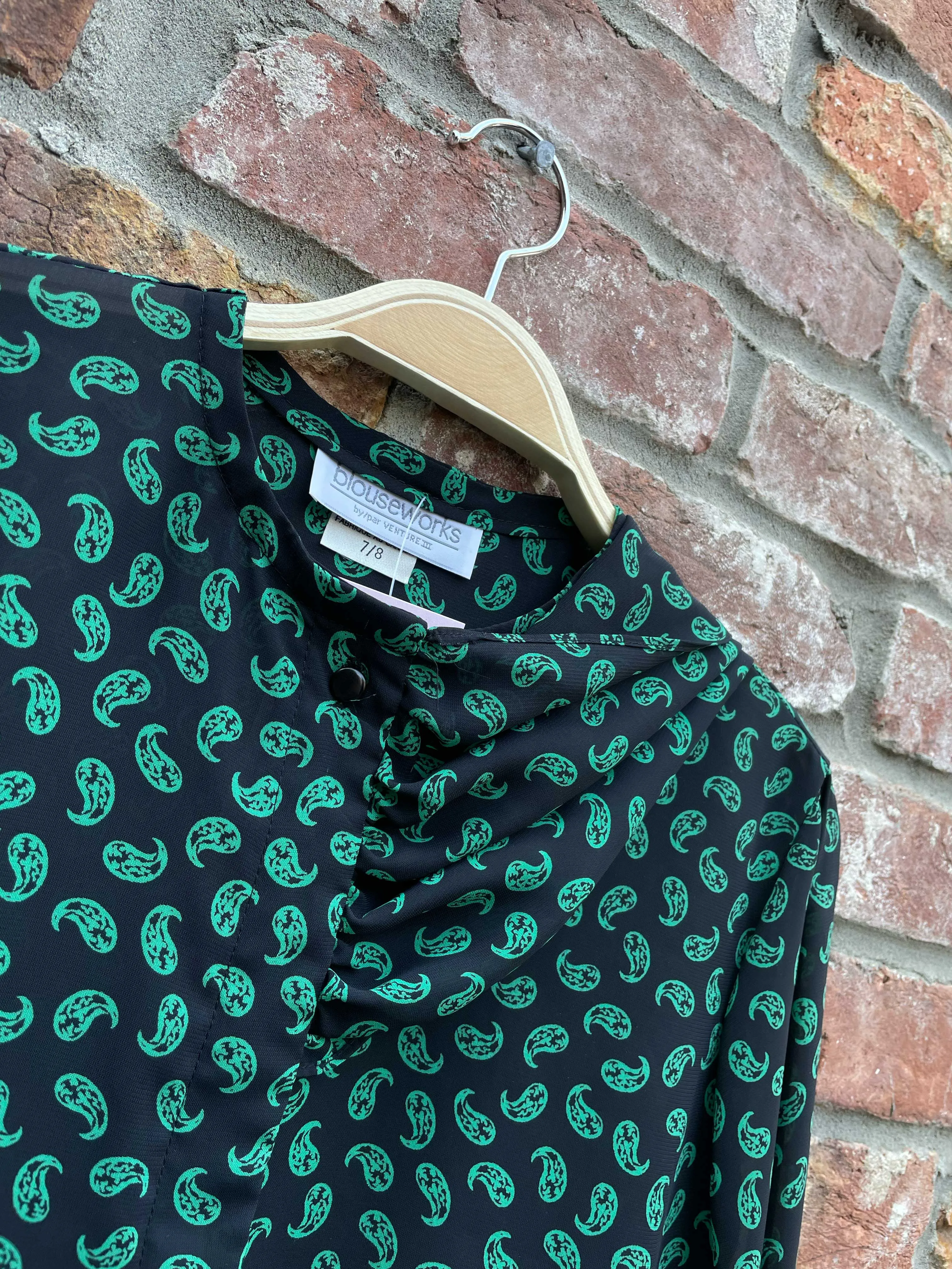 vintage blouseworks paisley scarf blouse sold by Good Market Thrift Store product image thumbnail 2