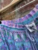 vintage boho floral peacock flowy midi skirt sold by Good Market Thrift Store