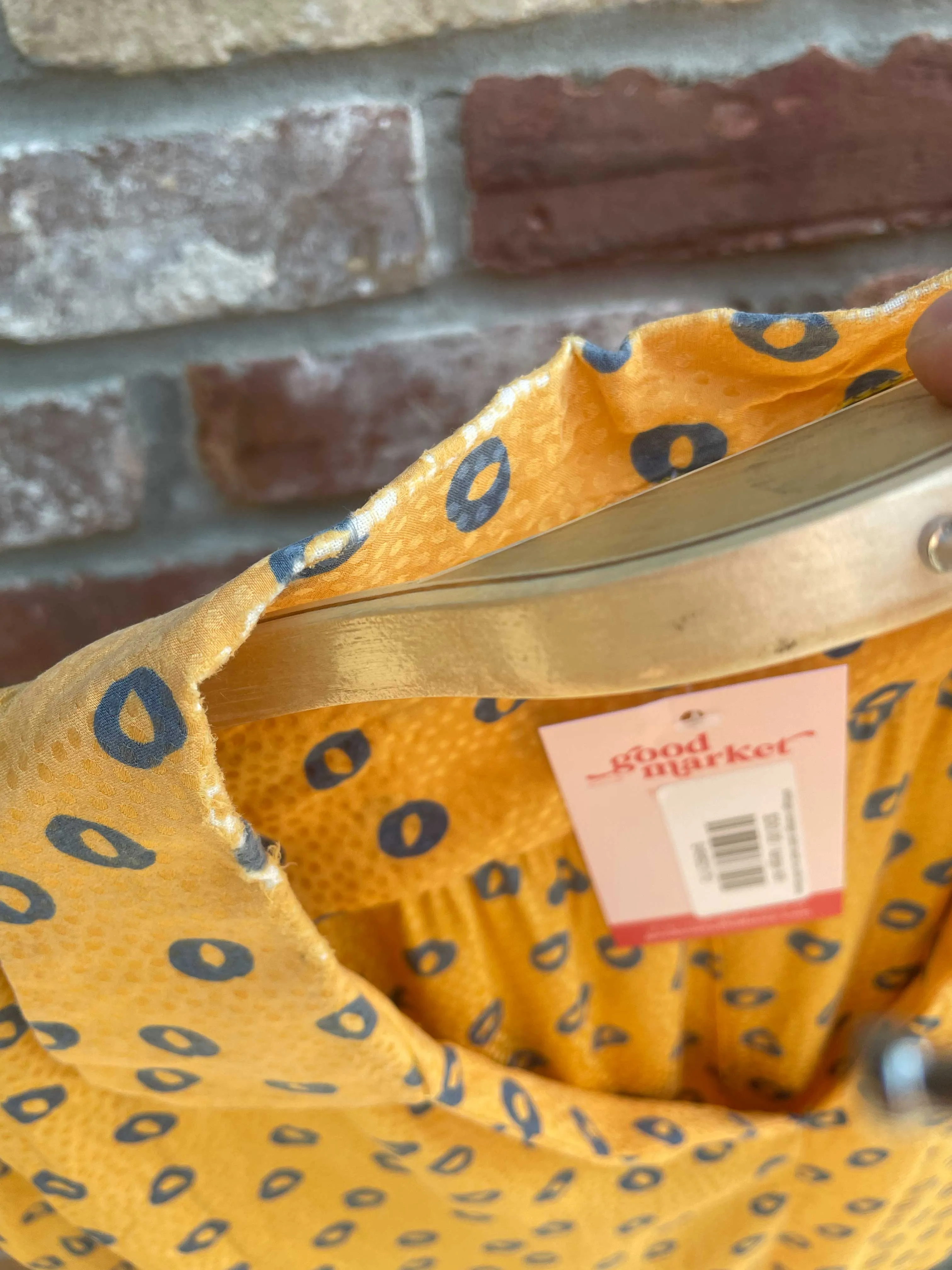 vintage orange polo neck ss silk blouse sold by Good Market Thrift Store product image thumbnail 3