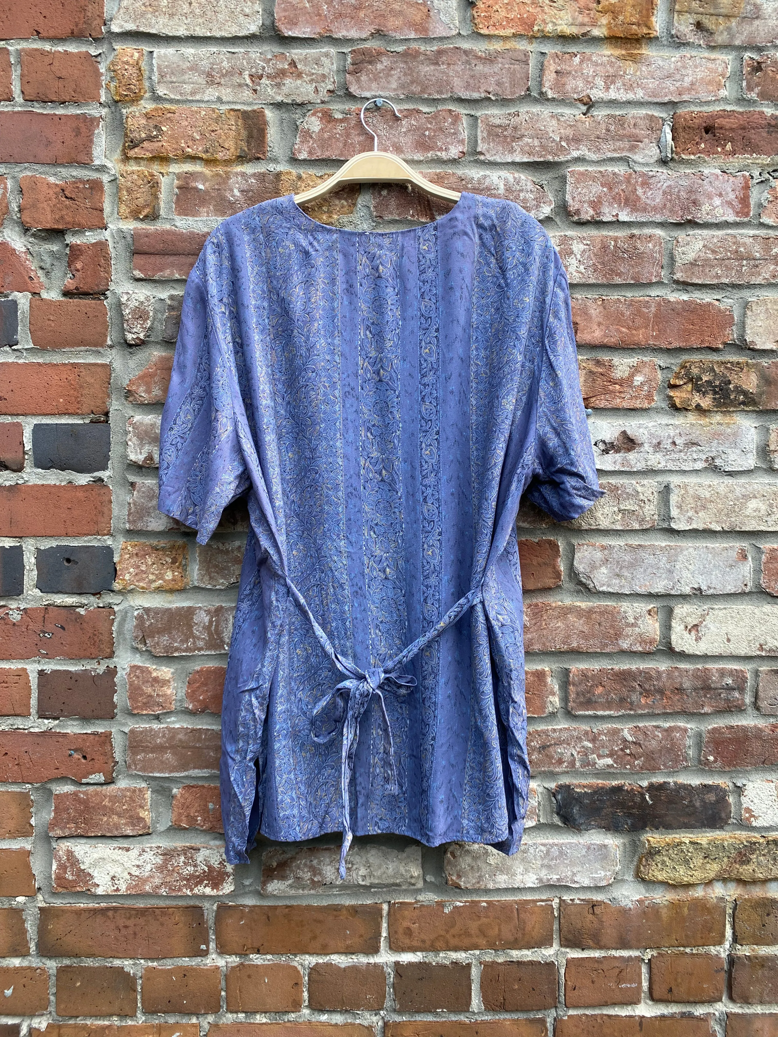 vintage 00s pride & joy paisley tie back shirt sold by Good Market Thrift Store product image thumbnail 2