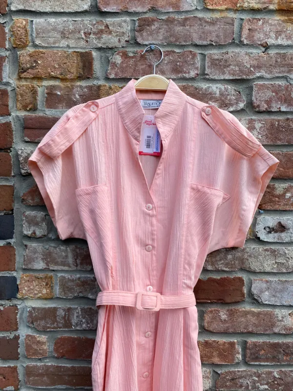 vintage 80s sears belted utility midi shirt dress sold by Good Market Thrift Store
