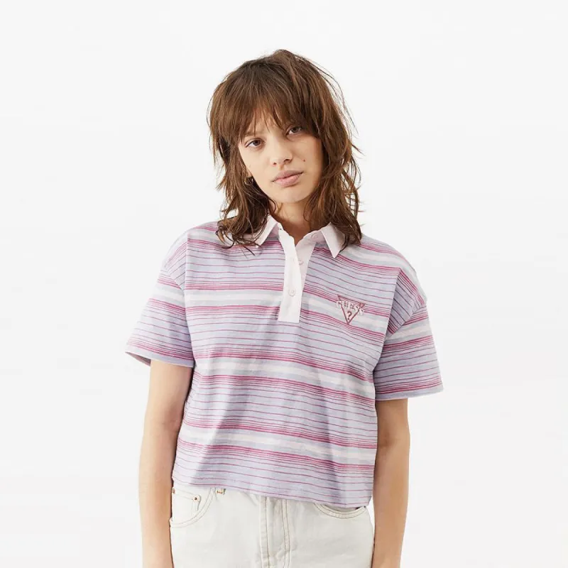 UO x guess striped crop polo sold by Good Market Thrift Store