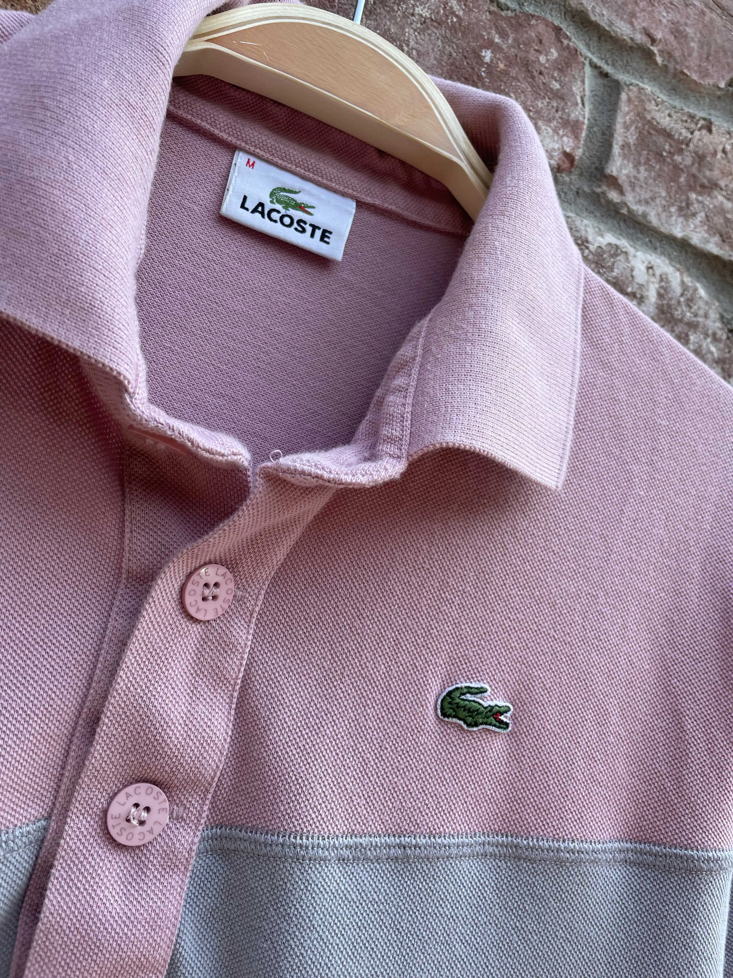 rework x lacoste crop pique colour block polo sold by Good Market Thrift Store product image thumbnail 2