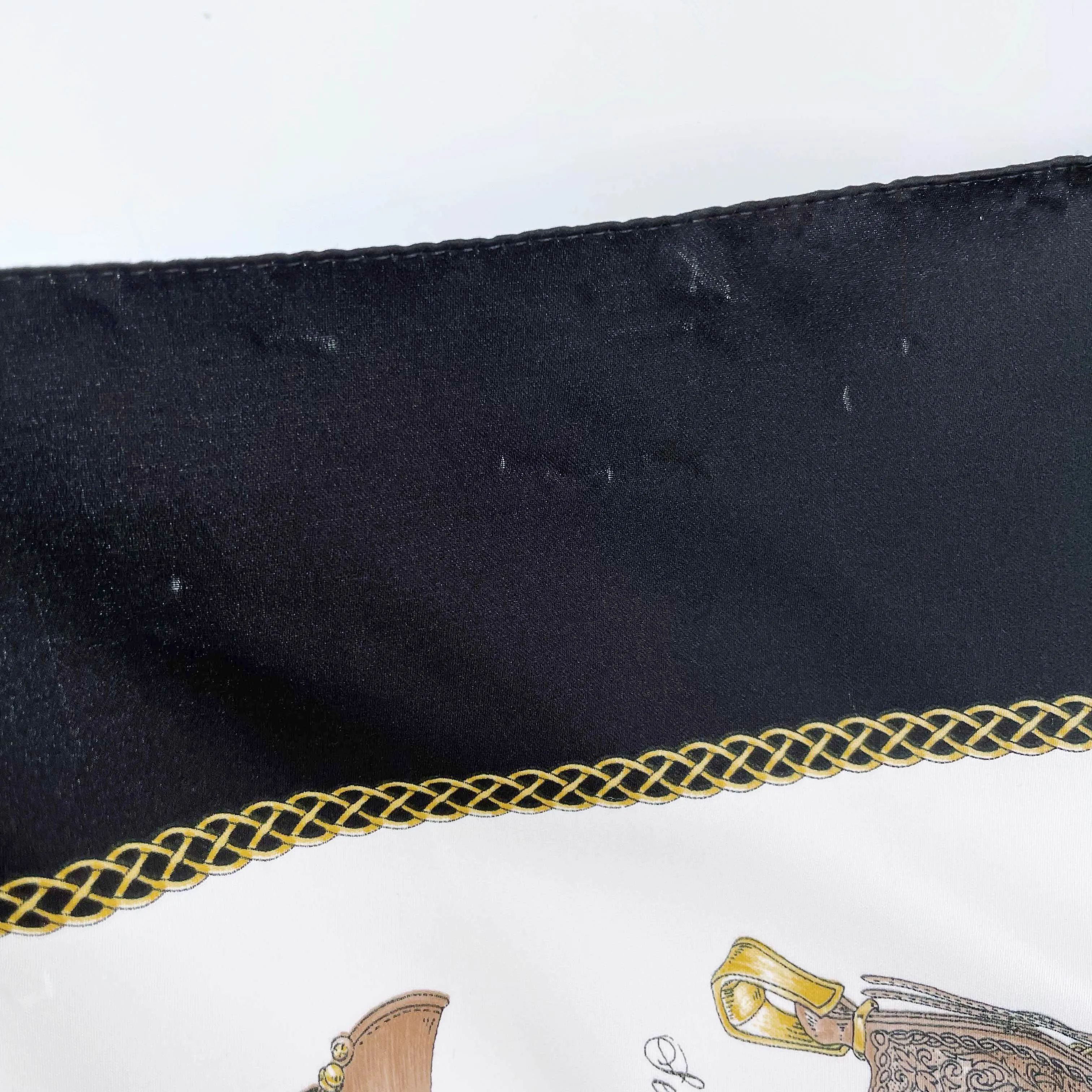 vintage silky equestrian saddle xl scarf sold by Good Market Thrift Store product image thumbnail 5