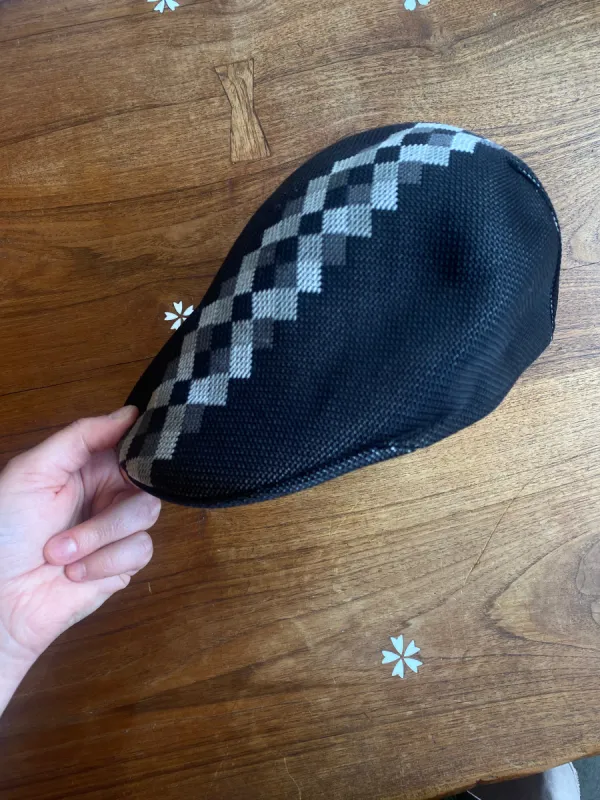 kangol argyle stripe flat cap sold by Good Market Thrift Store