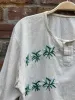 vintage embroidered balloon sleeve blouse sold by Good Market Thrift Store