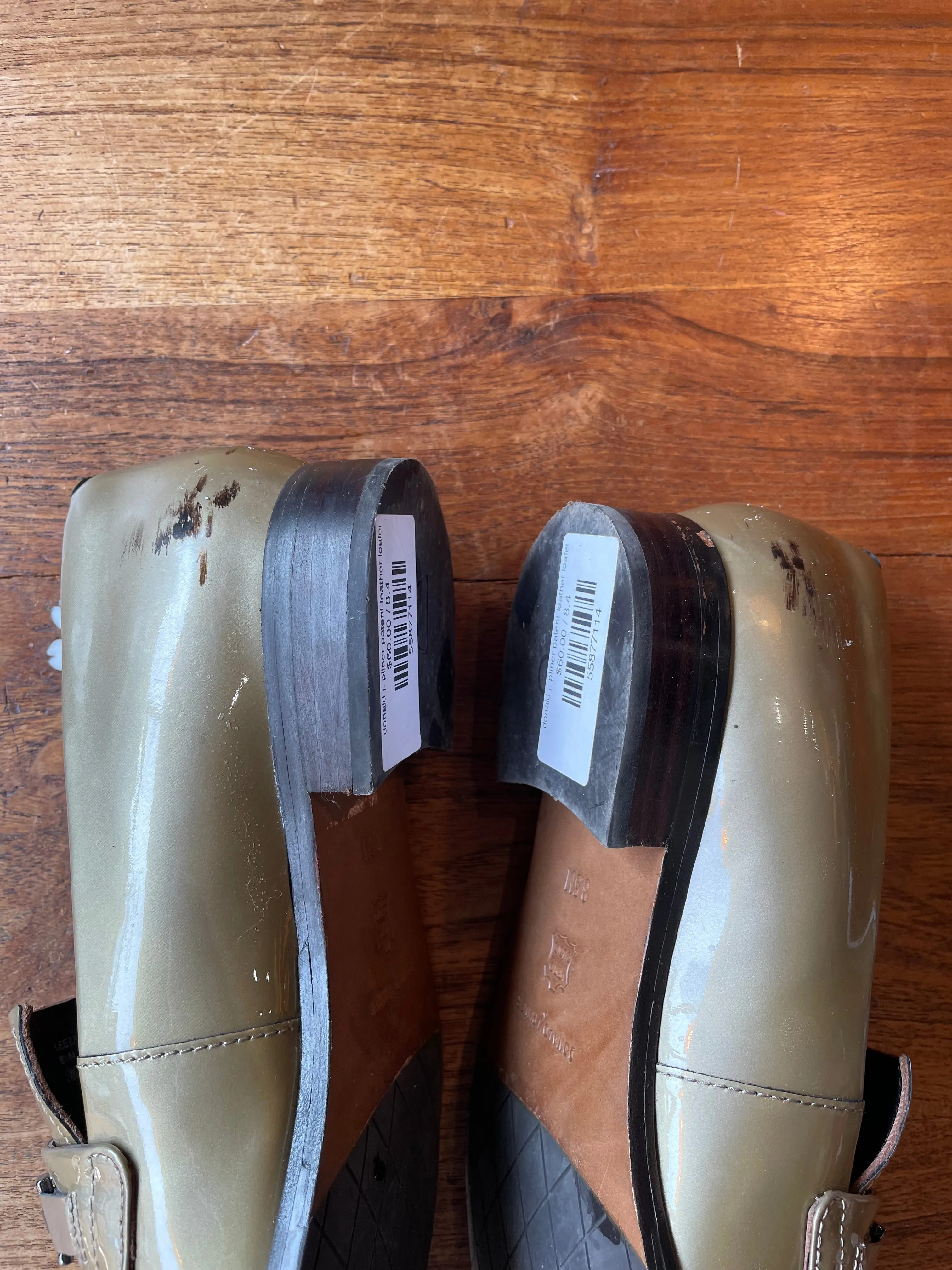 donald j. pliner patent leather loafers sold by Good Market Thrift Store product image thumbnail 2