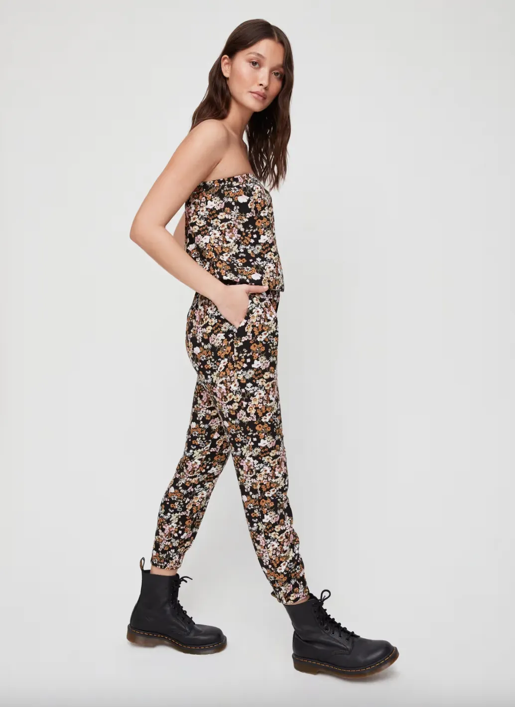 sunday best tobato strapless floral jumpsuit sold by Good Market Thrift Store product image thumbnail 4