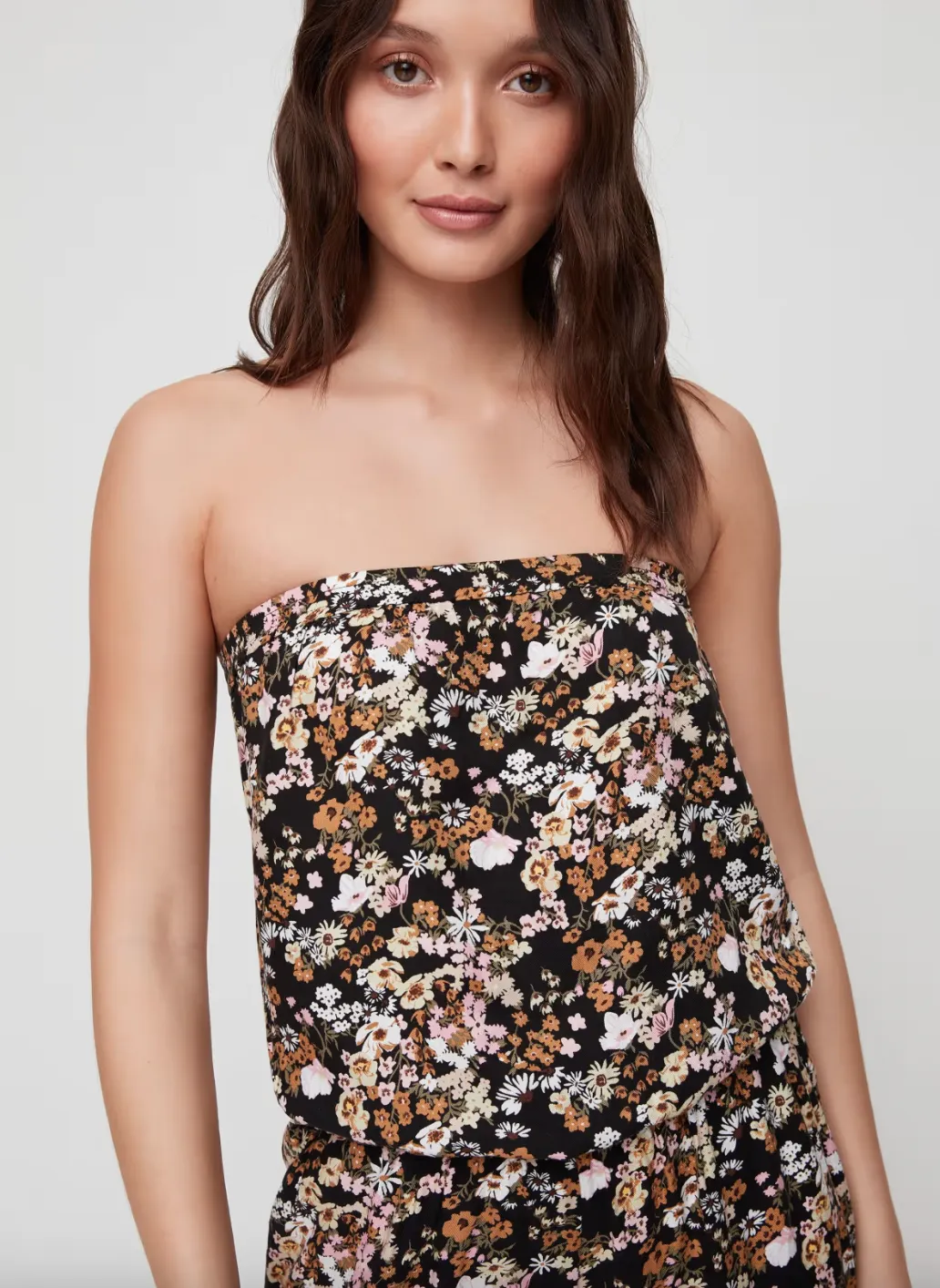 sunday best tobato strapless floral jumpsuit sold by Good Market Thrift Store product image thumbnail 3