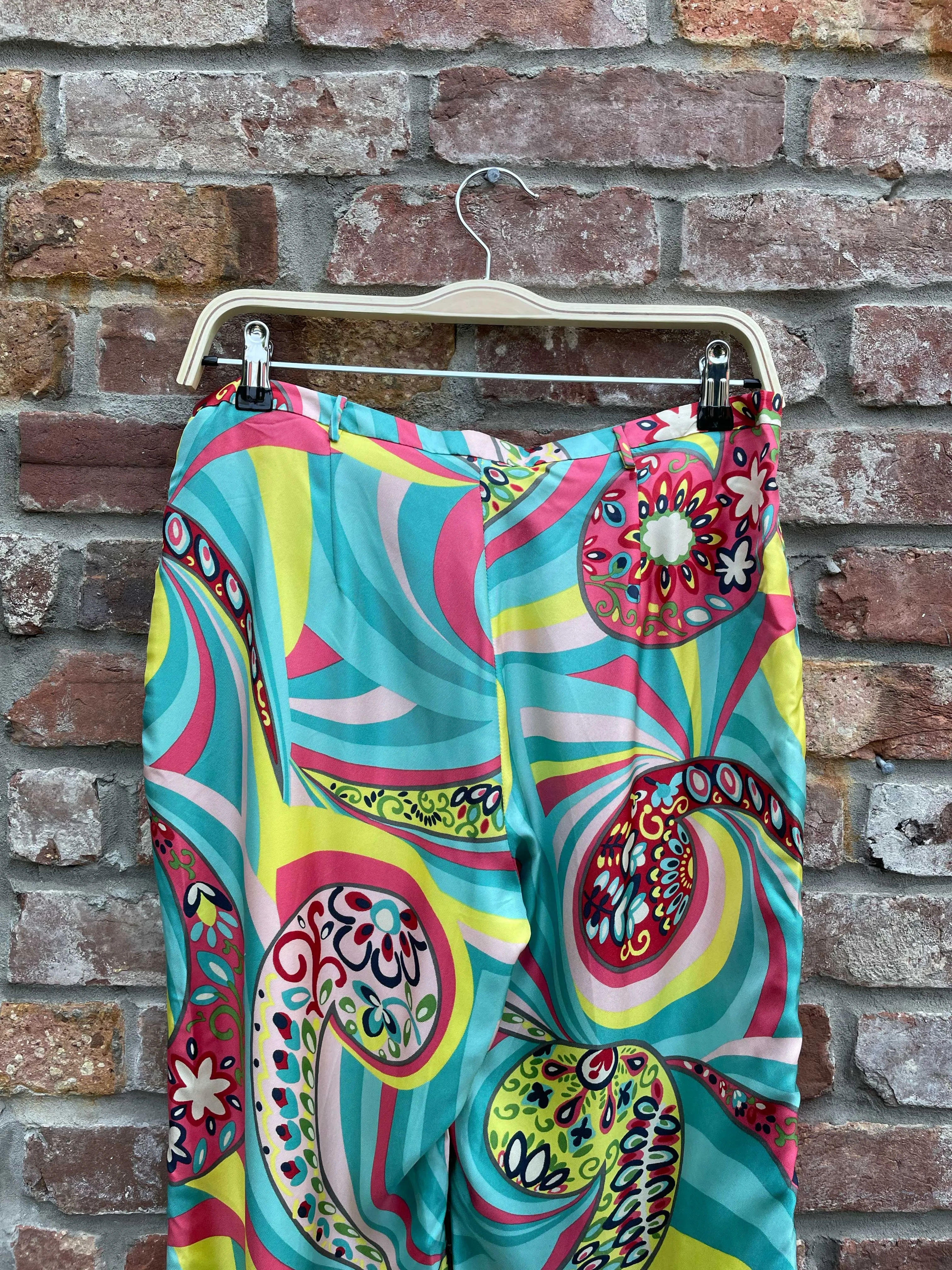 nwt seventy 100% silk groovy wide leg pant sold by Good Market Thrift Store product image thumbnail 3