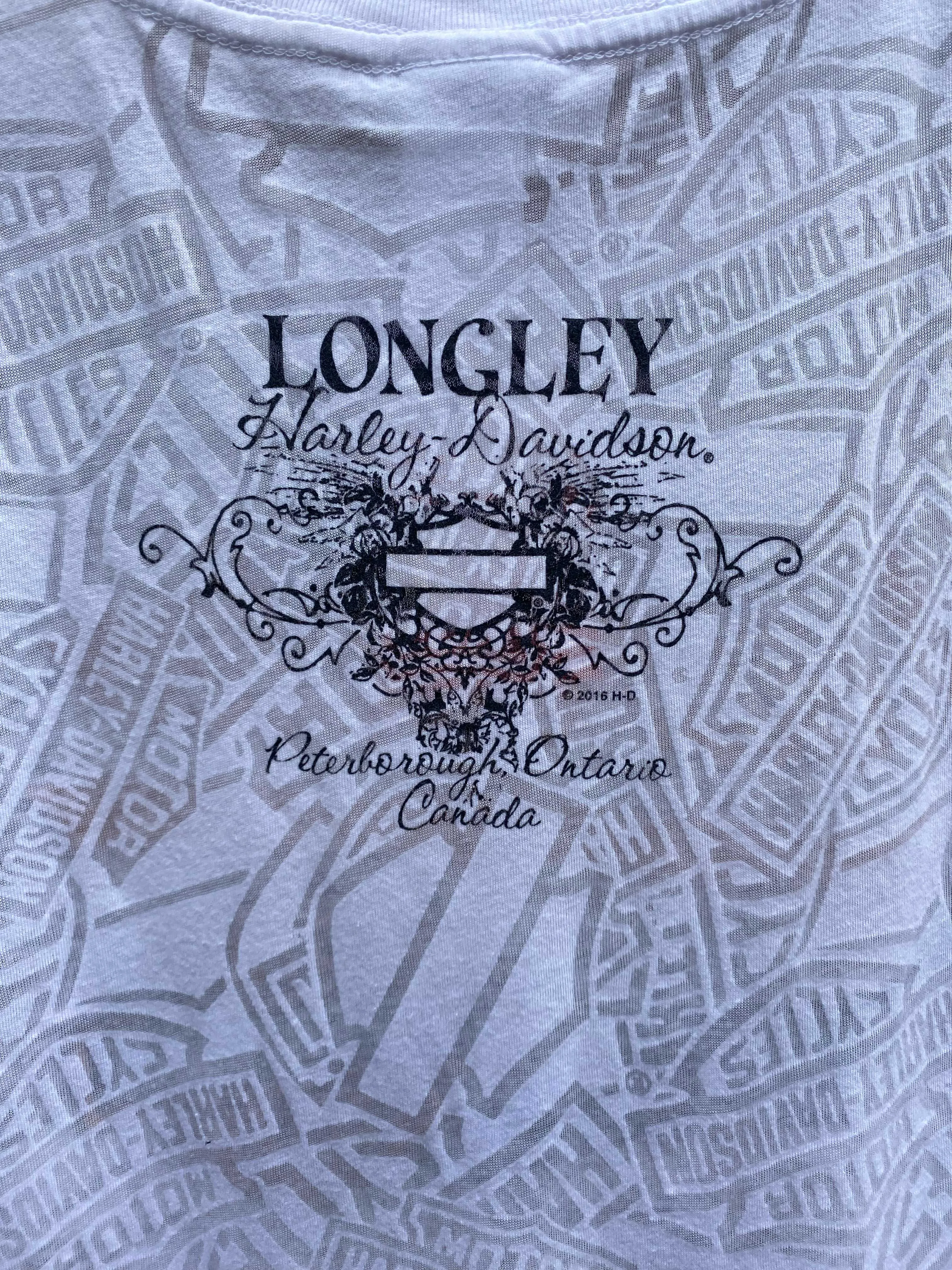 00's harley davidson burnout graphic tee sold by Good Market Thrift Store product image thumbnail 2