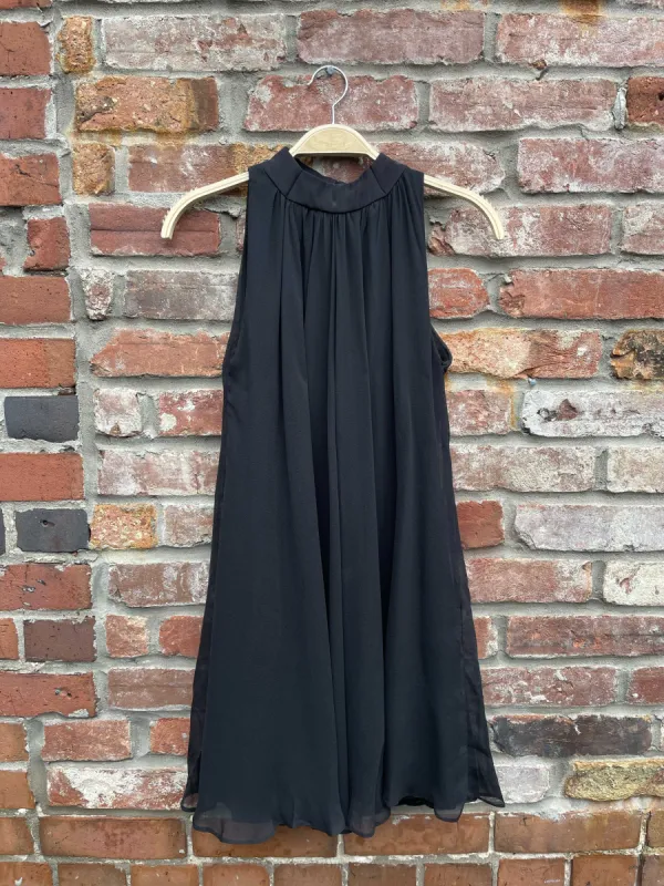 milly high neck silk chiffon trapeze mini dress sold by Good Market Thrift Store
