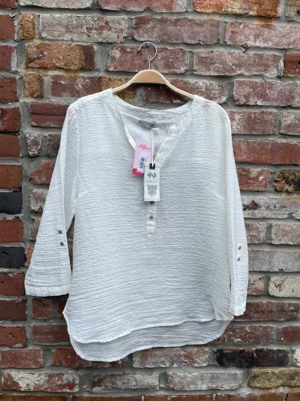 nwt nile textured white summer shirt sold by Good Market Thrift Store