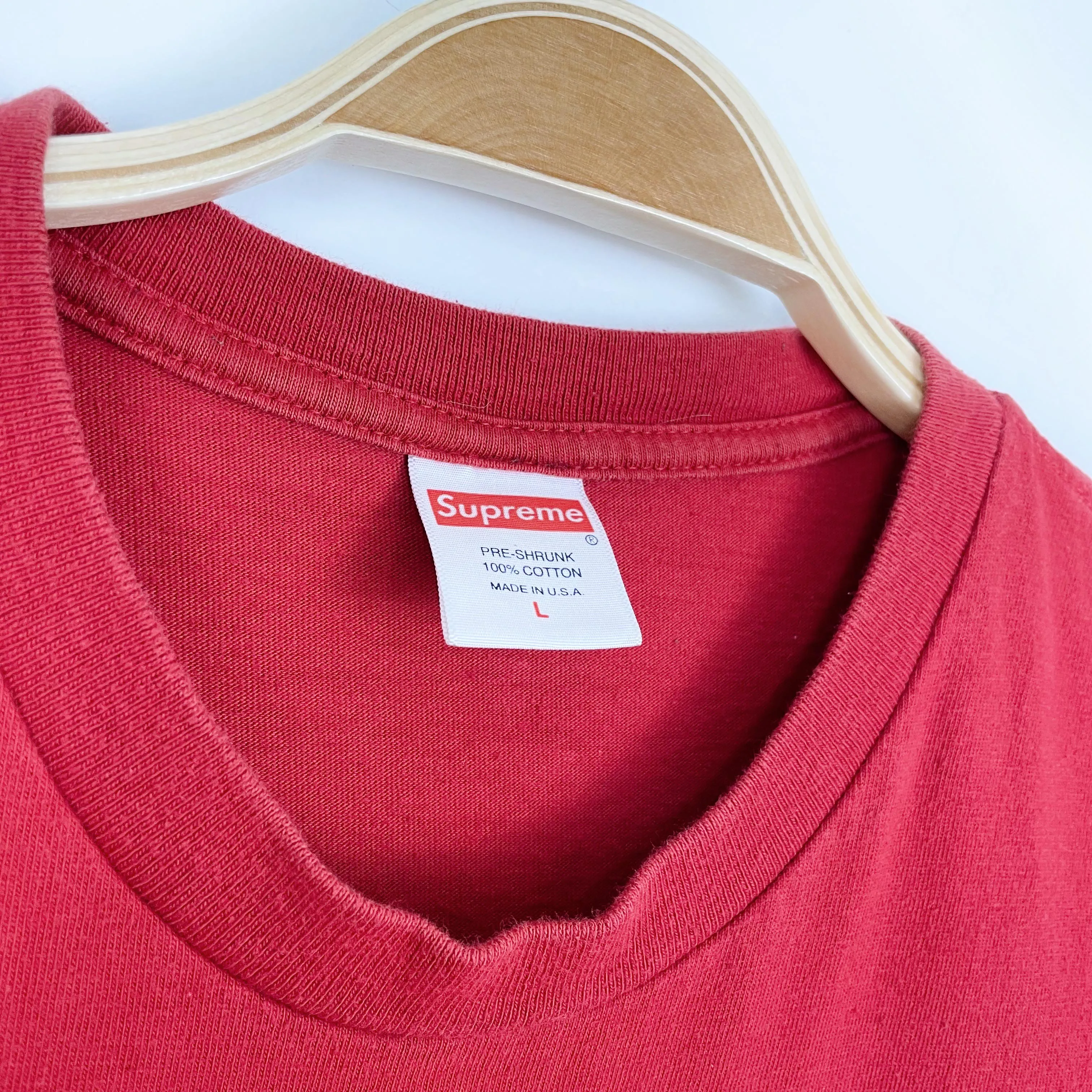 vintage supreme made in usa blank long sleeve tee sold by Good Market Thrift Store product image thumbnail 2