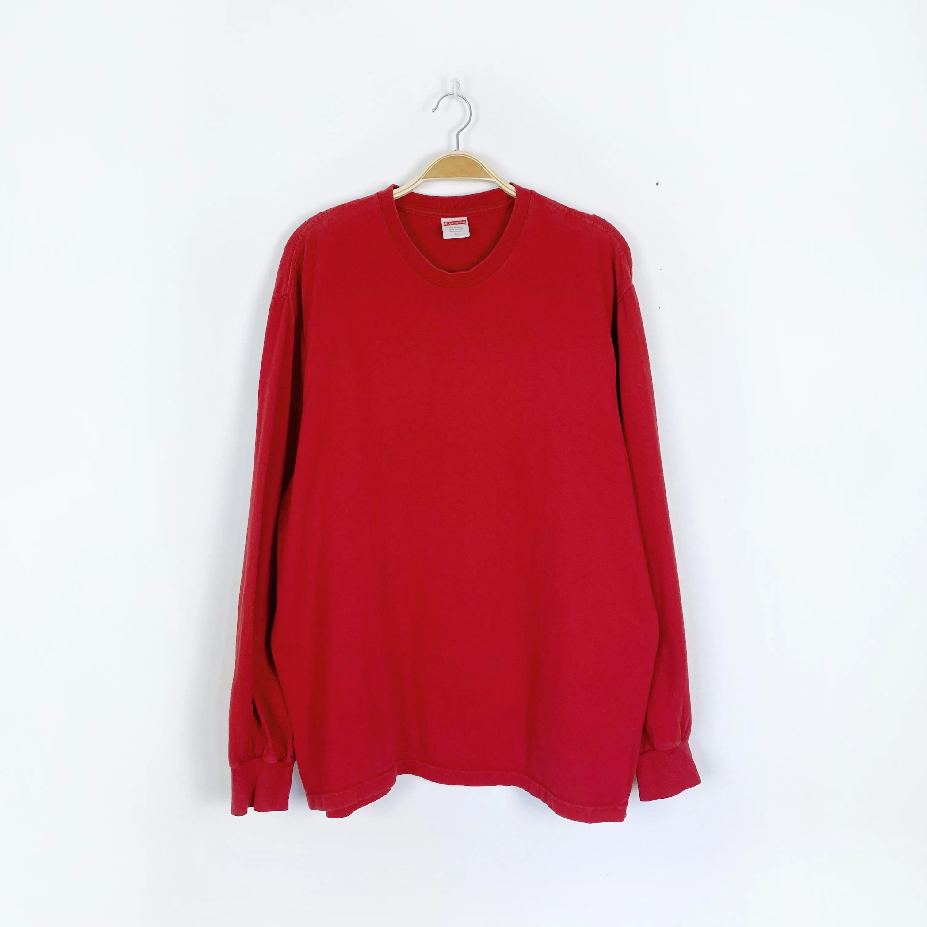 vintage supreme made in usa blank long sleeve tee sold by Good Market Thrift Store
