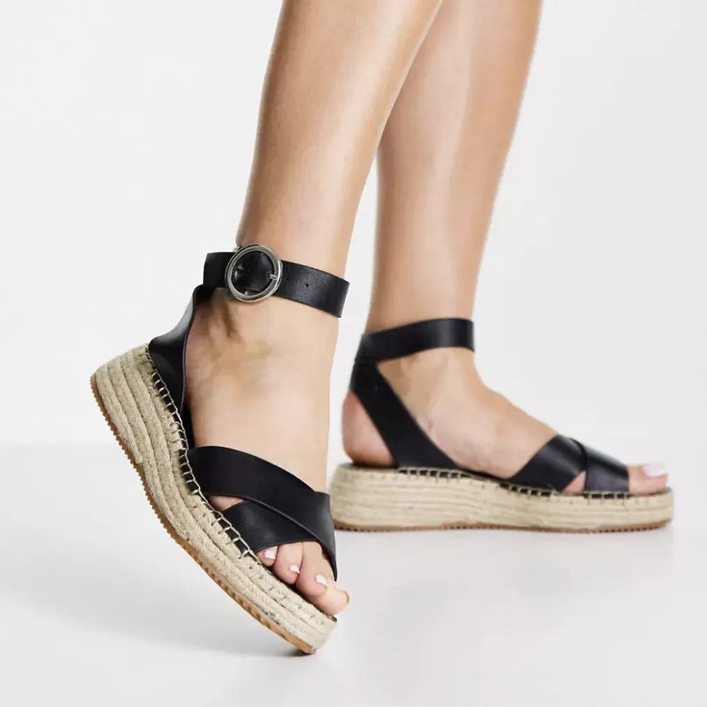 topshop leather criss cross espadrilles sold by Good Market Thrift Store