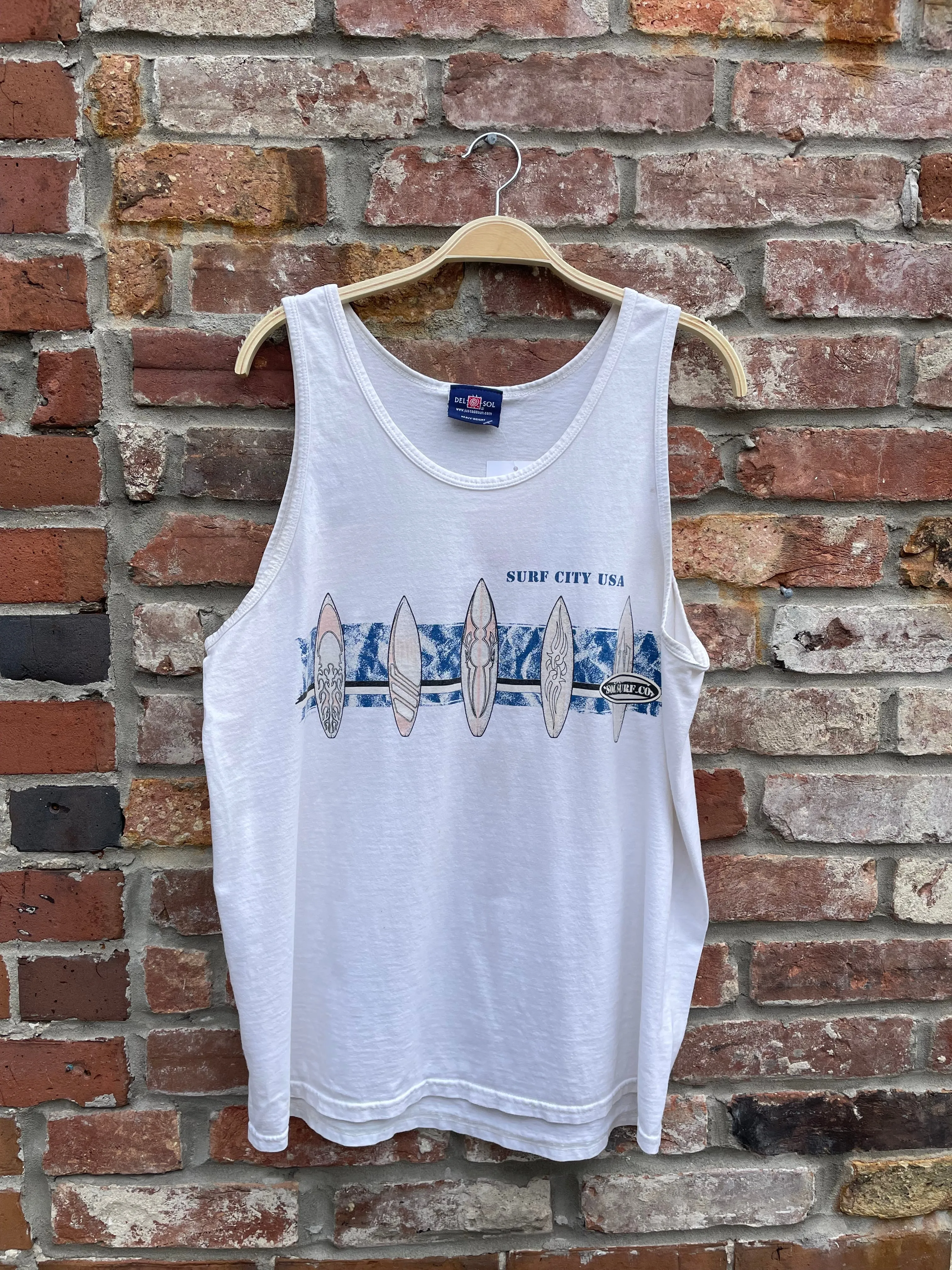 vintage 90s surf city usa tank top sold by Good Market Thrift Store product image thumbnail 2