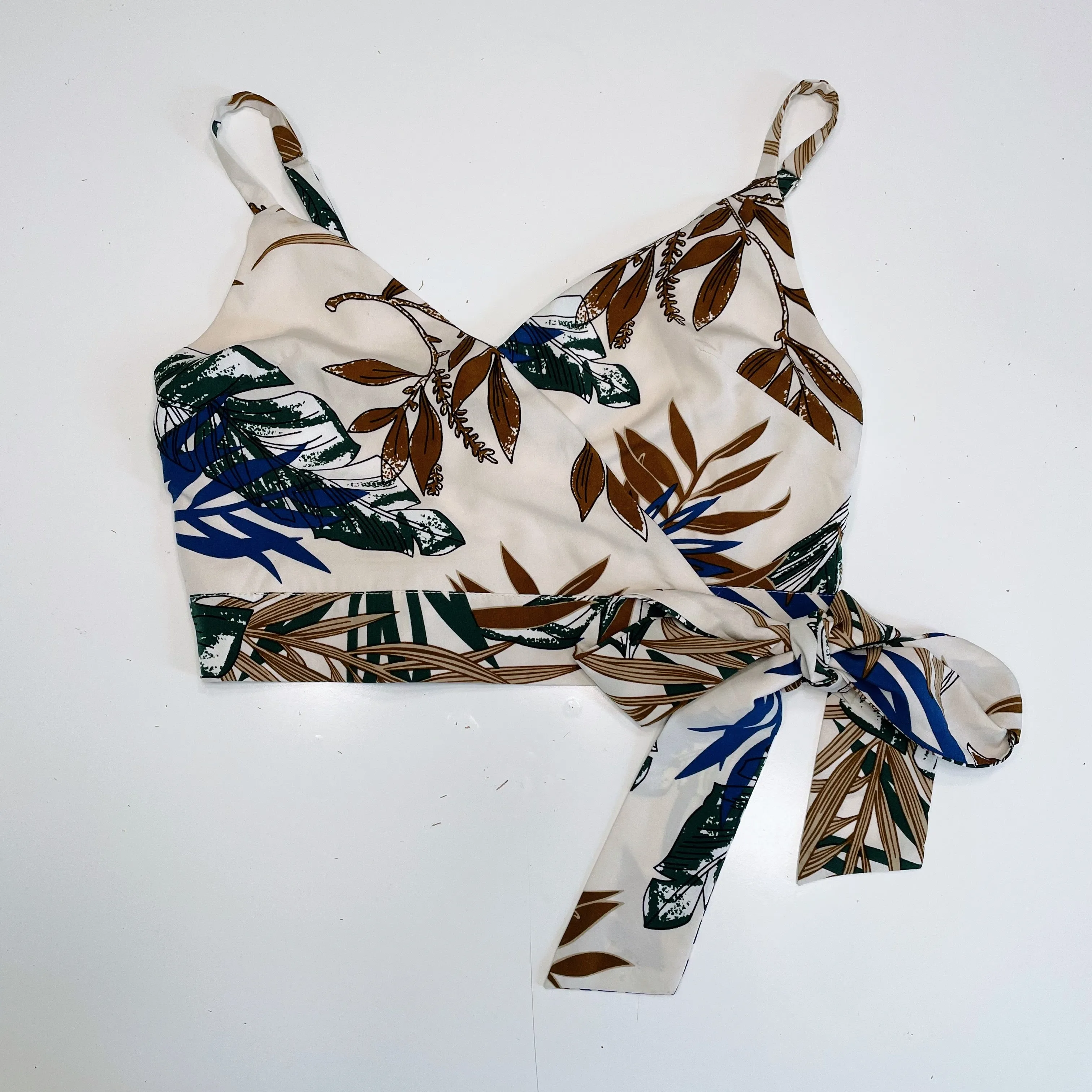 dress forum tropical wrap crop tank sold by Good Market Thrift Store