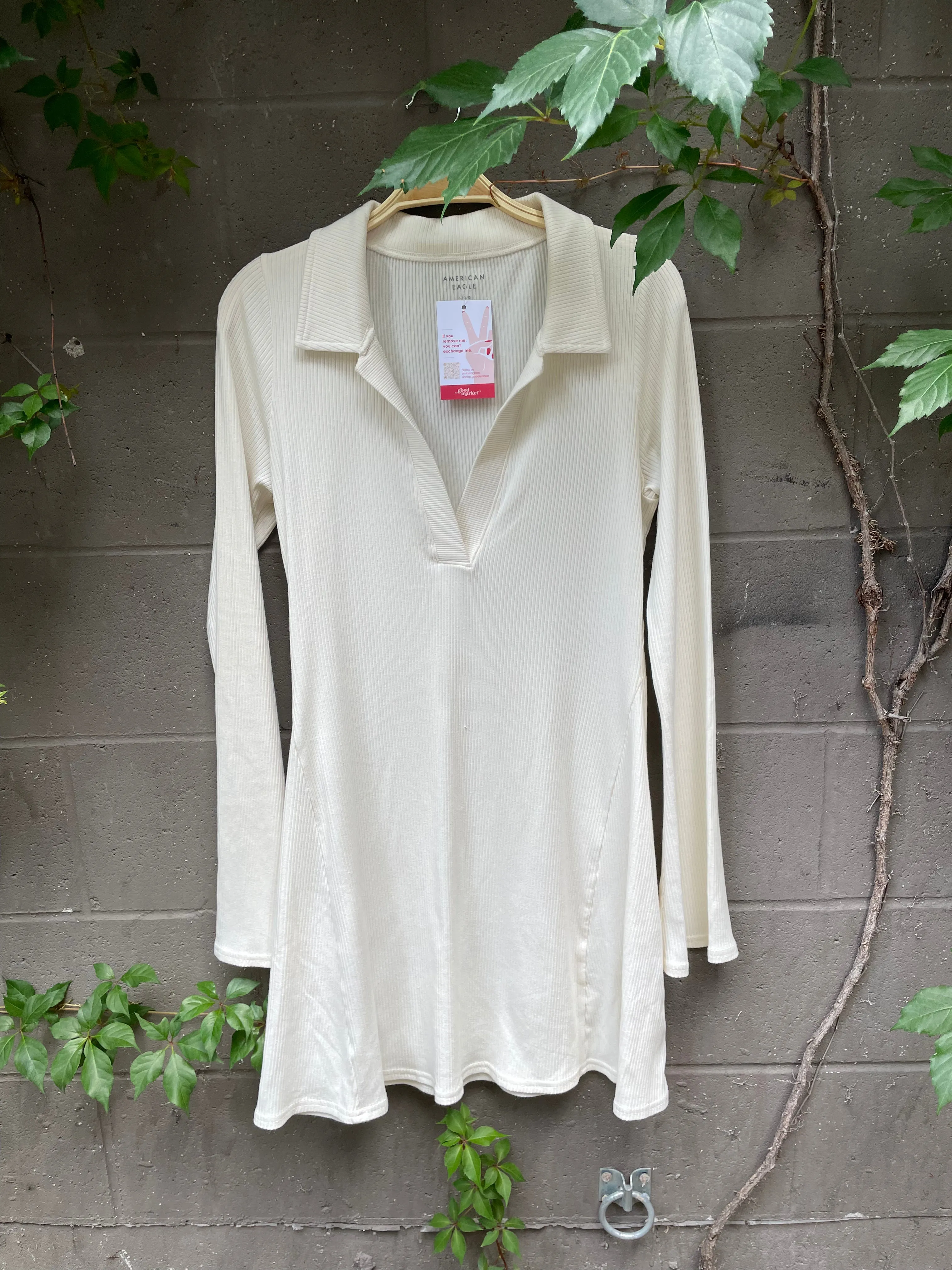 aerie ribbed polo ls mini dress sold by Good Market Thrift Store product image thumbnail 2