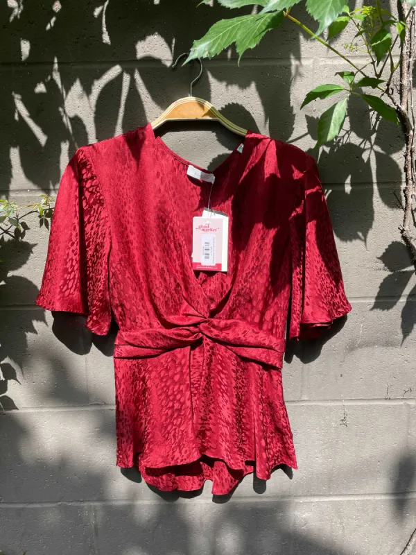 nwt alc silk tulip sleeve blouse sold by Good Market Thrift Store