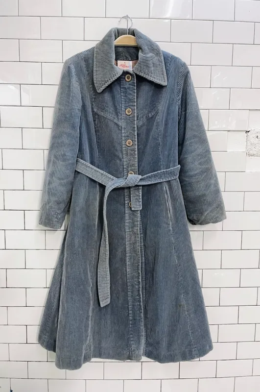 vintage chunky cord trench coat sold by Good Market Thrift Store