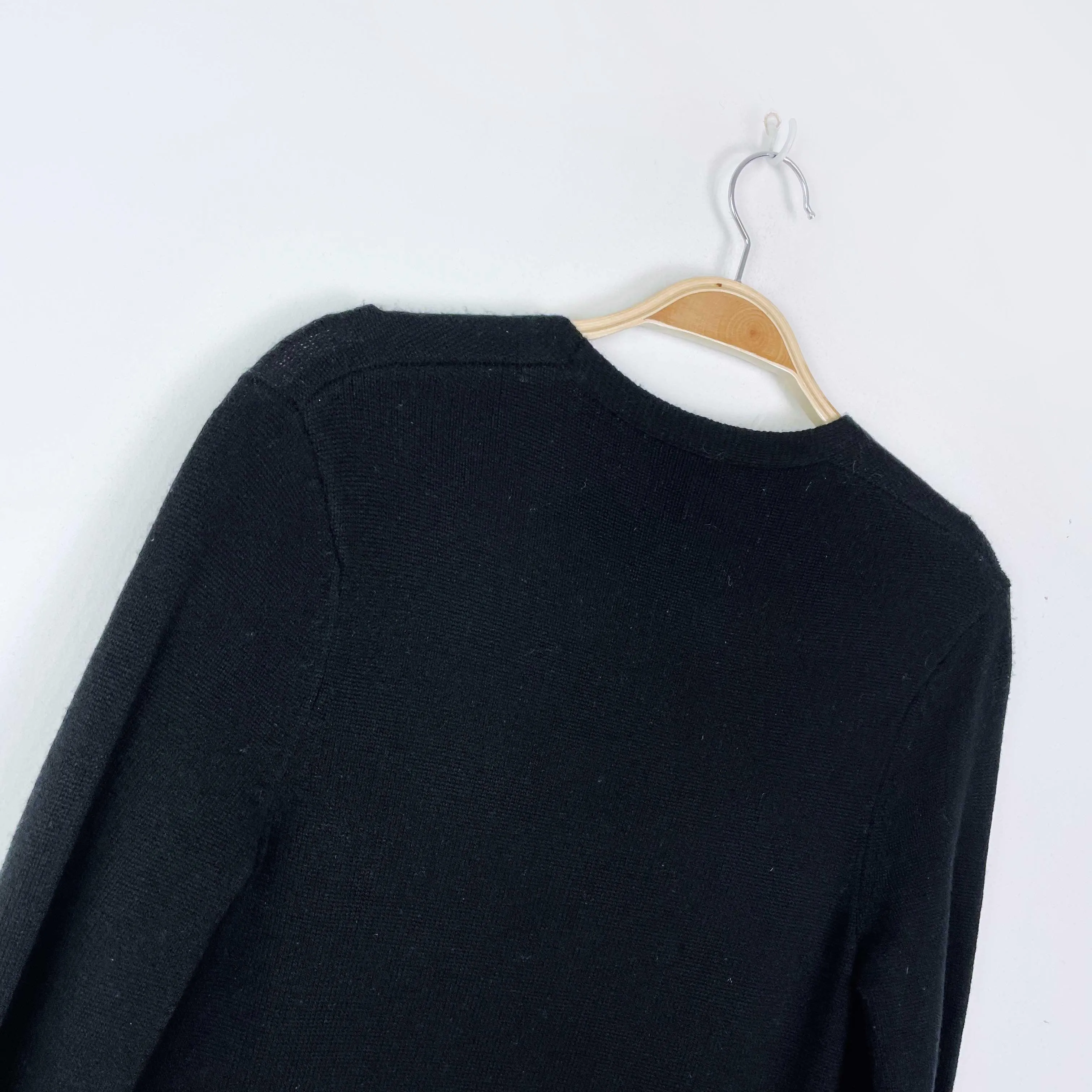 escada wool-cashmere black knit duster cardigan - size xs sold by Good Market Thrift Store product image thumbnail 5