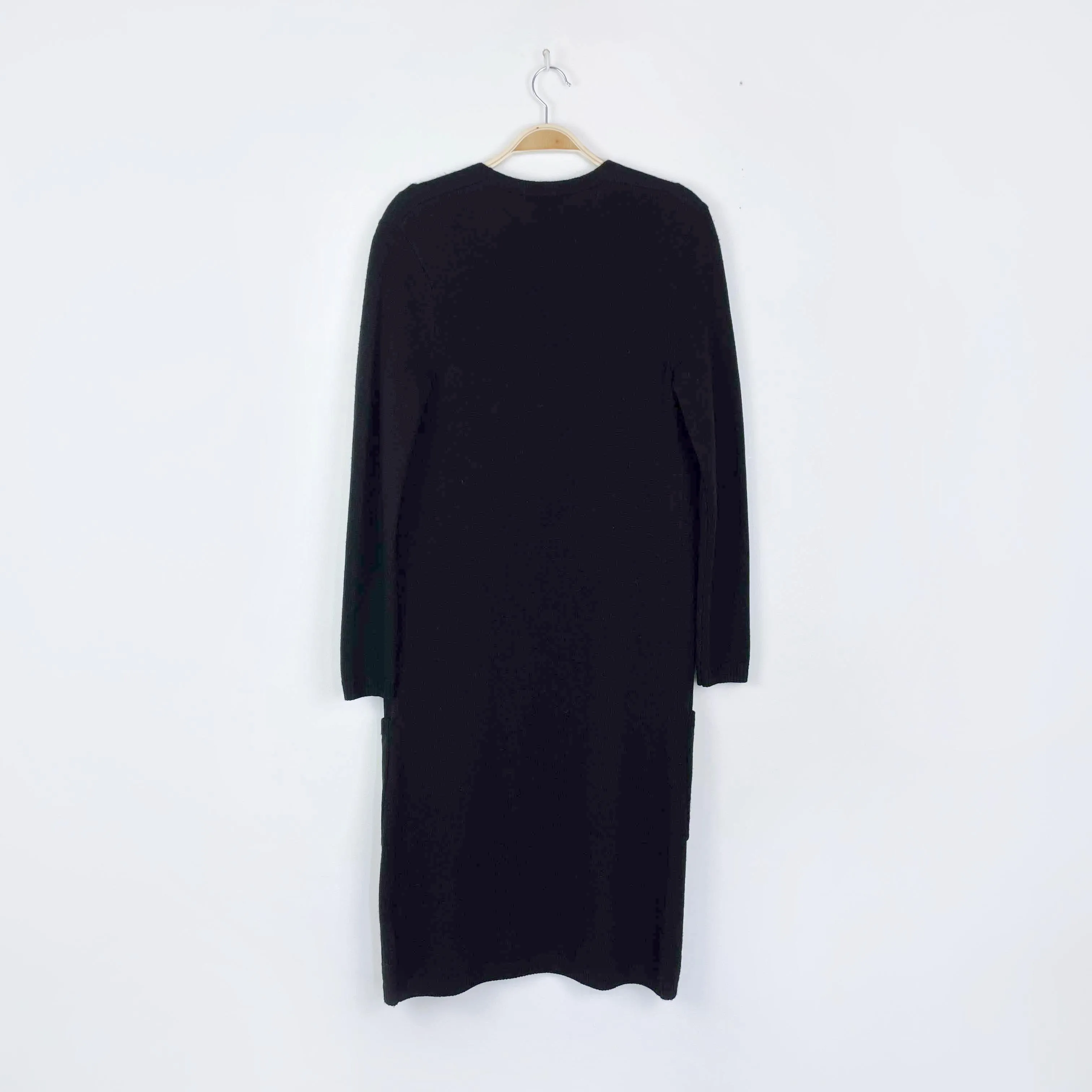 escada wool-cashmere black knit duster cardigan - size xs sold by Good Market Thrift Store product image thumbnail 3