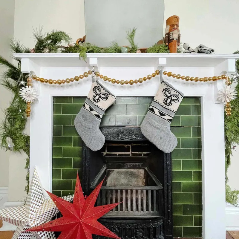 handmade tna sweater knit stocking sold by Good Market Thrift Store