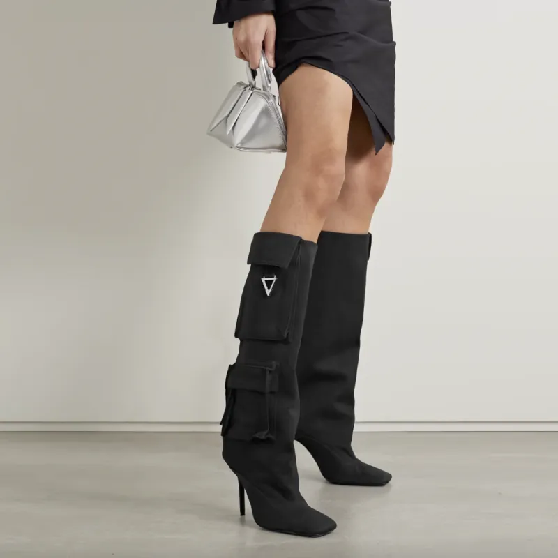 the attico sienna combat knee high boots sold by Good Market Thrift Store
