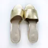 le chateau flex gold slip on heeled sandals - size 7 sold by Good Market Thrift Store