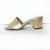 le chateau flex gold slip on heeled sandals - size 7 sold by Good Market Thrift Store