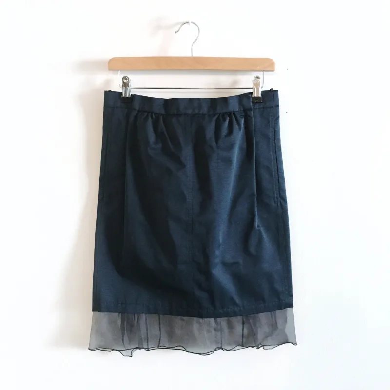 nina ricci mini skirt with chiffon hem - size 38 sold by Good Market Thrift Store