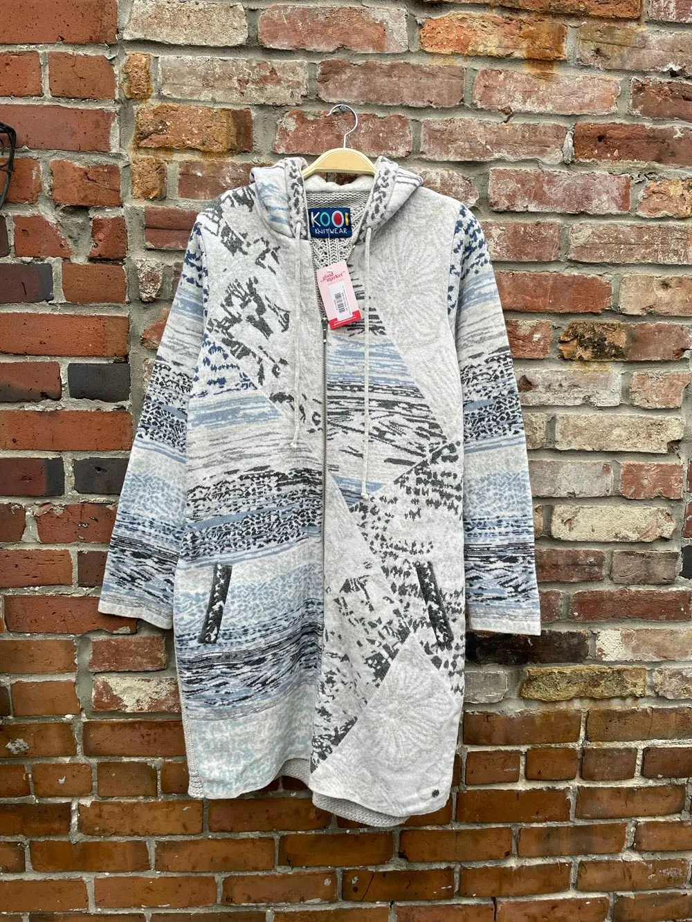 kooi knitwear lambswool hooded full zip sweater jacket sold by Good Market Thrift Store