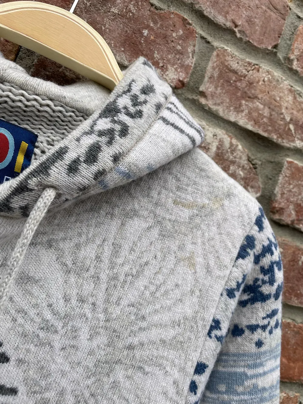 kooi knitwear lambswool hooded full zip sweater jacket sold by Good Market Thrift Store product image thumbnail 4