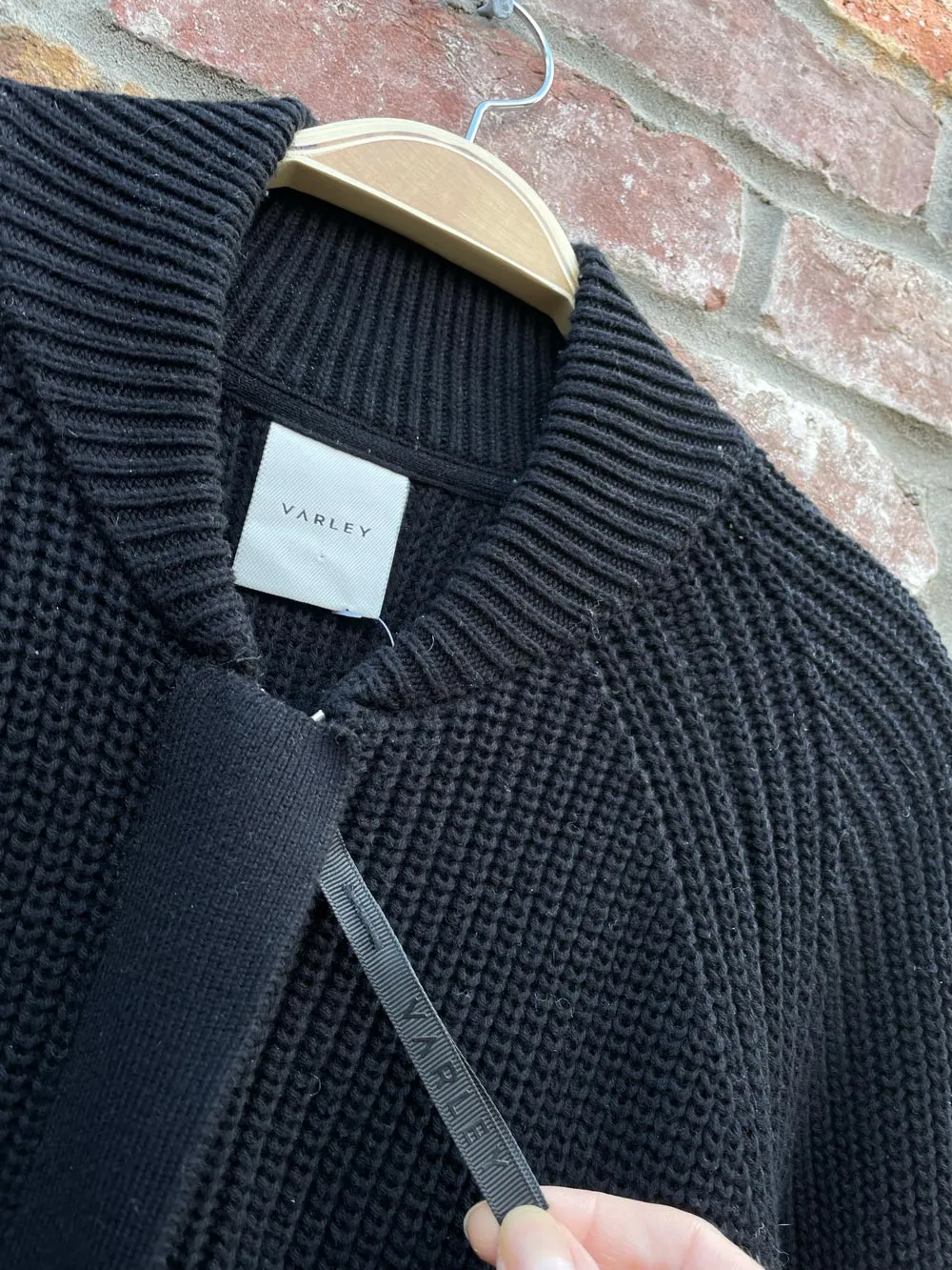 varley maybelle cotton knit zip sweater jacket sold by Good Market Thrift Store product image thumbnail 4