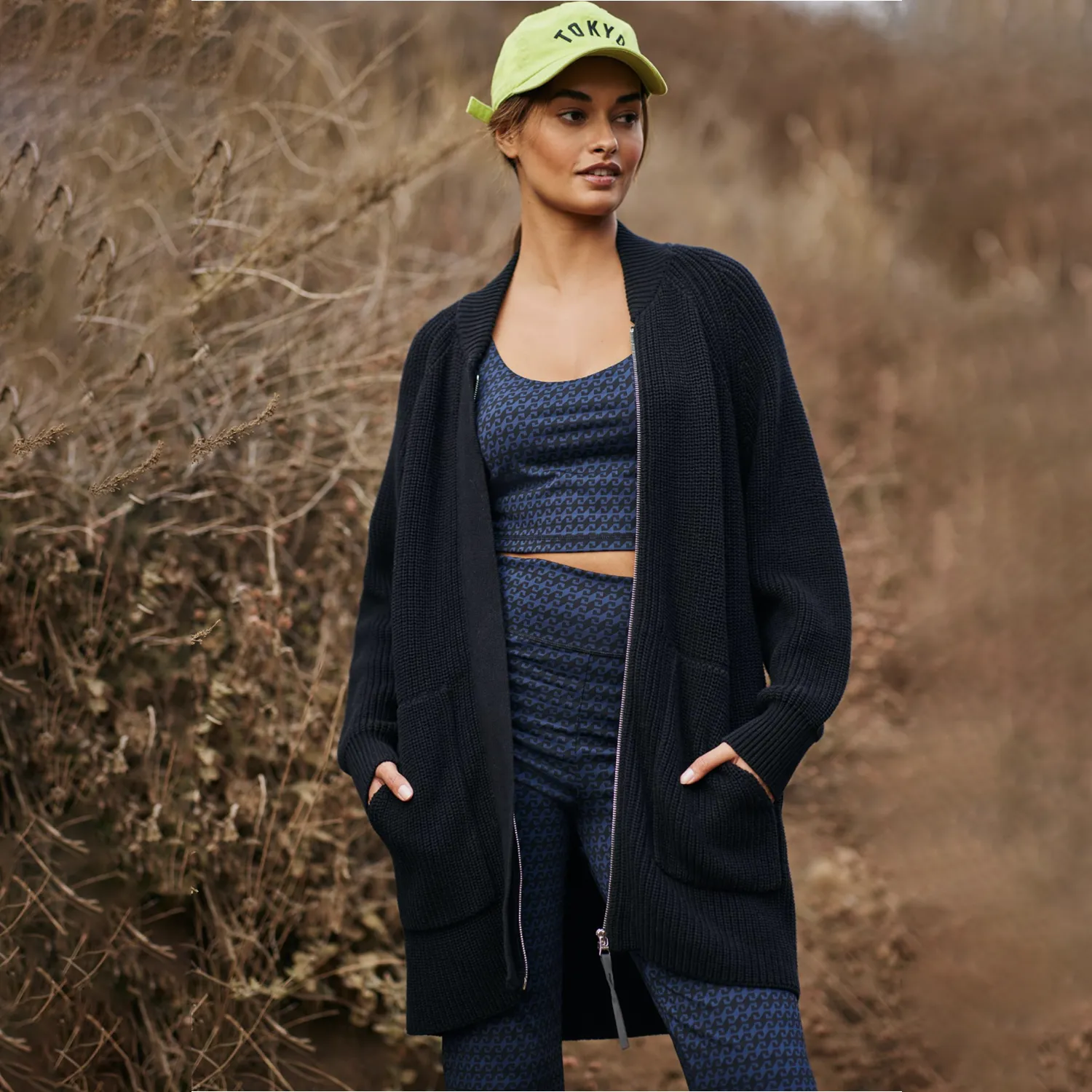 varley maybelle cotton knit zip sweater jacket sold by Good Market Thrift Store