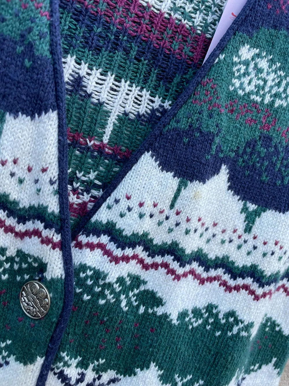 vintage NR parkhurst cow farm knit vest sold by Good Market Thrift Store product image thumbnail 3