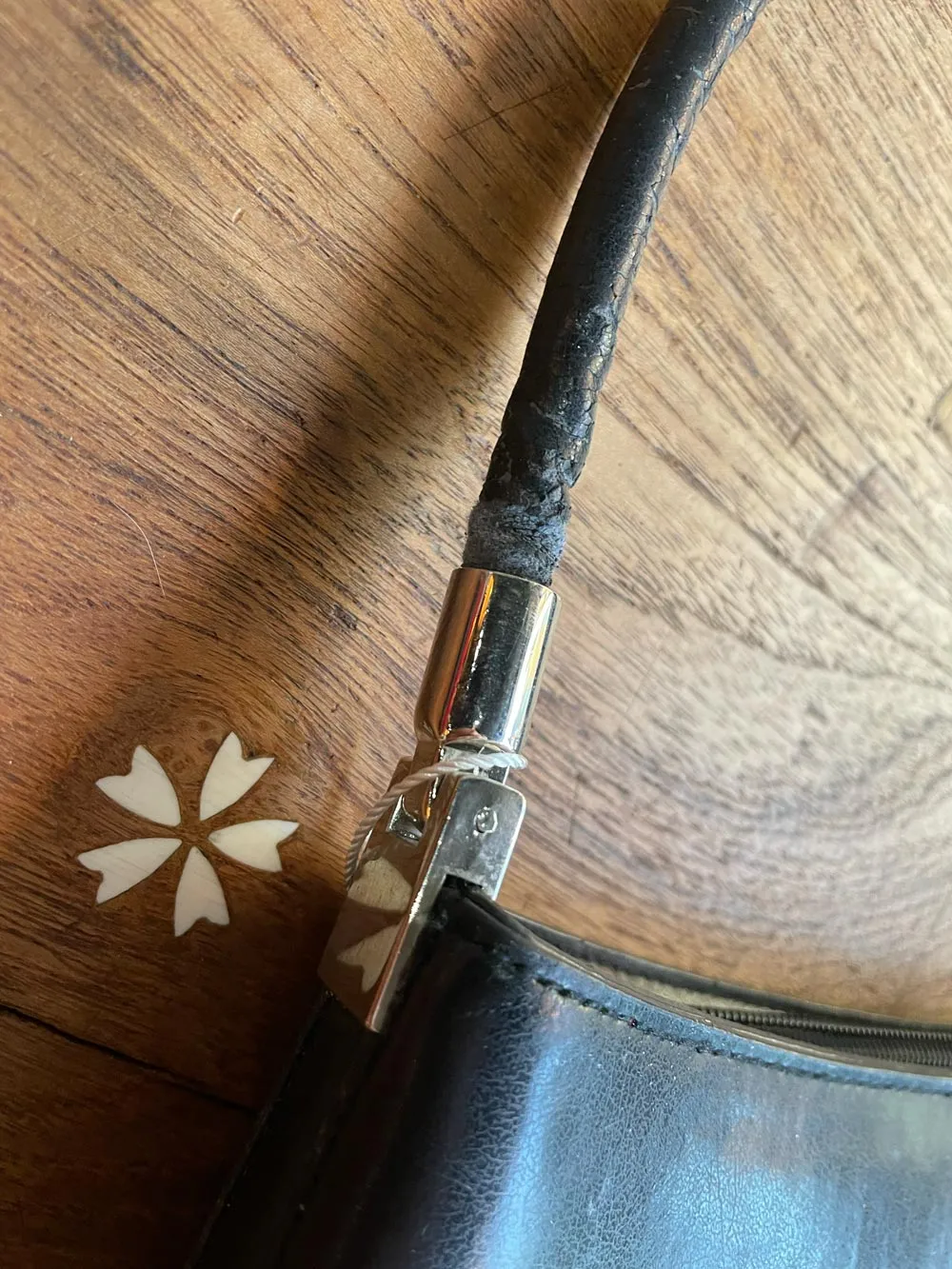 y2k veneto new york mini leather shoulder bag sold by Good Market Thrift Store product image thumbnail 2