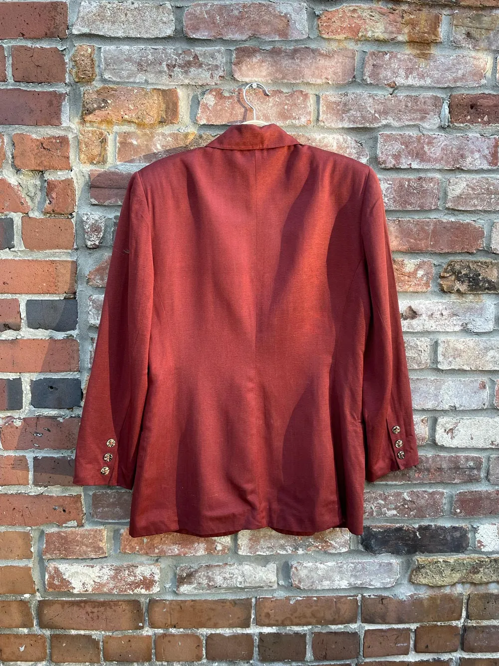 vintage ella 100% silk woven blazer sold by Good Market Thrift Store product image thumbnail 3