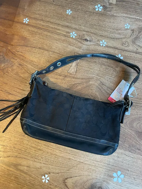 y2k coach 9363 signature canvas shoulder bag sold by Good Market Thrift Store