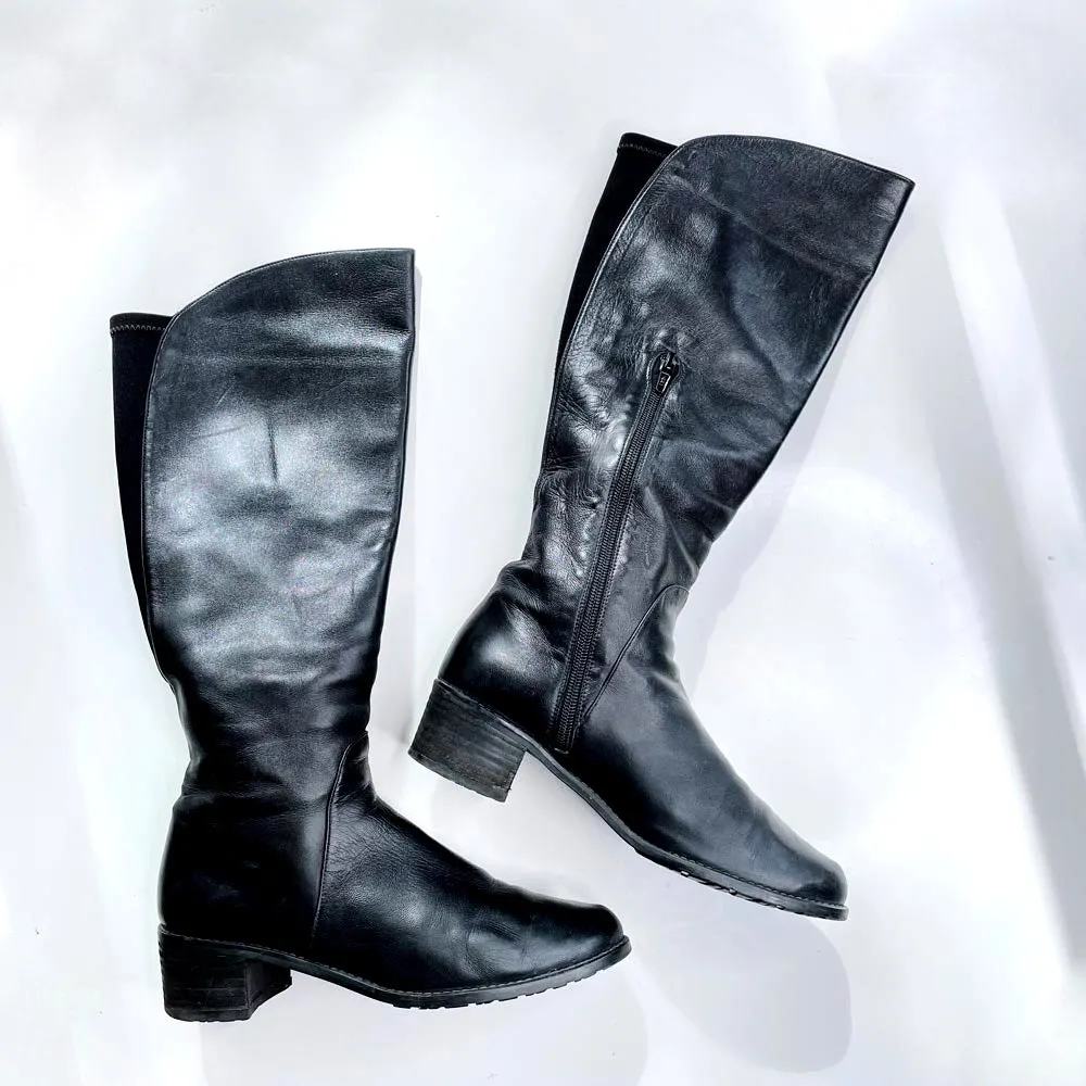 stuart weitzman low heel alljill butter leather boots sold by Good Market Thrift Store product image thumbnail 3
