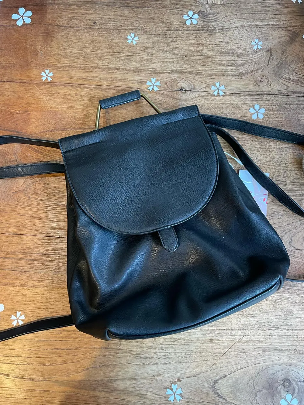 antik kraft top handle convertible leather backpack sold by Good Market Thrift Store